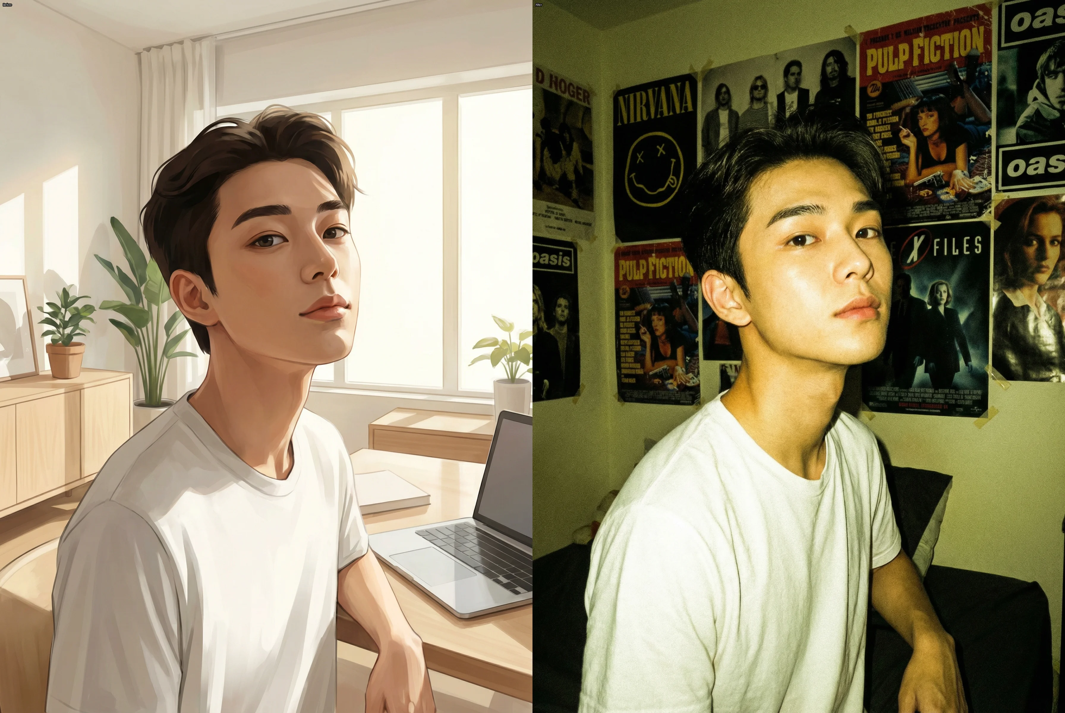 1990s Camera Style Portrait
